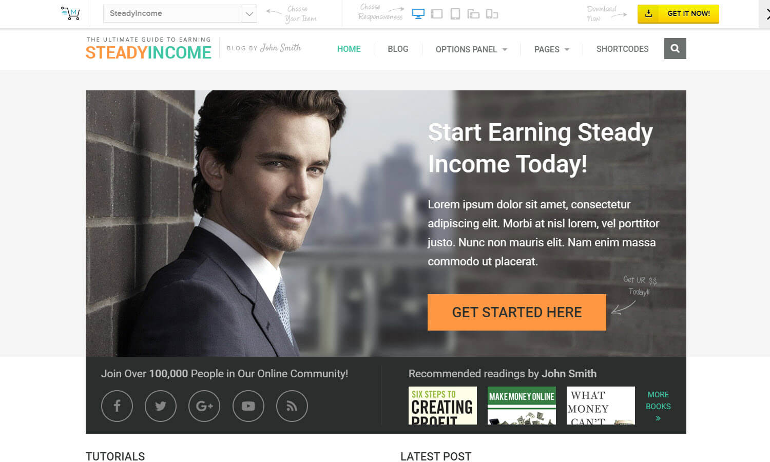 SteadyIncome skärmdump