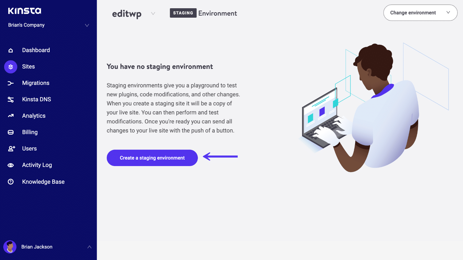 WordPress stagingmiljö