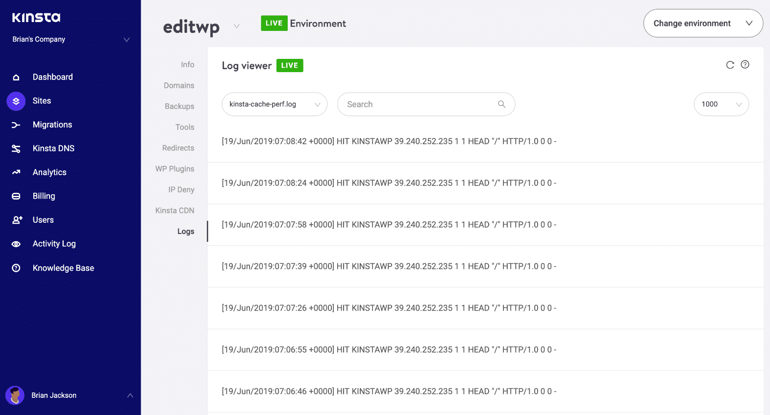 WordPress cache bestand