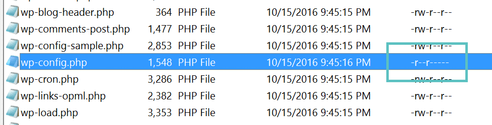 wp-config permissions