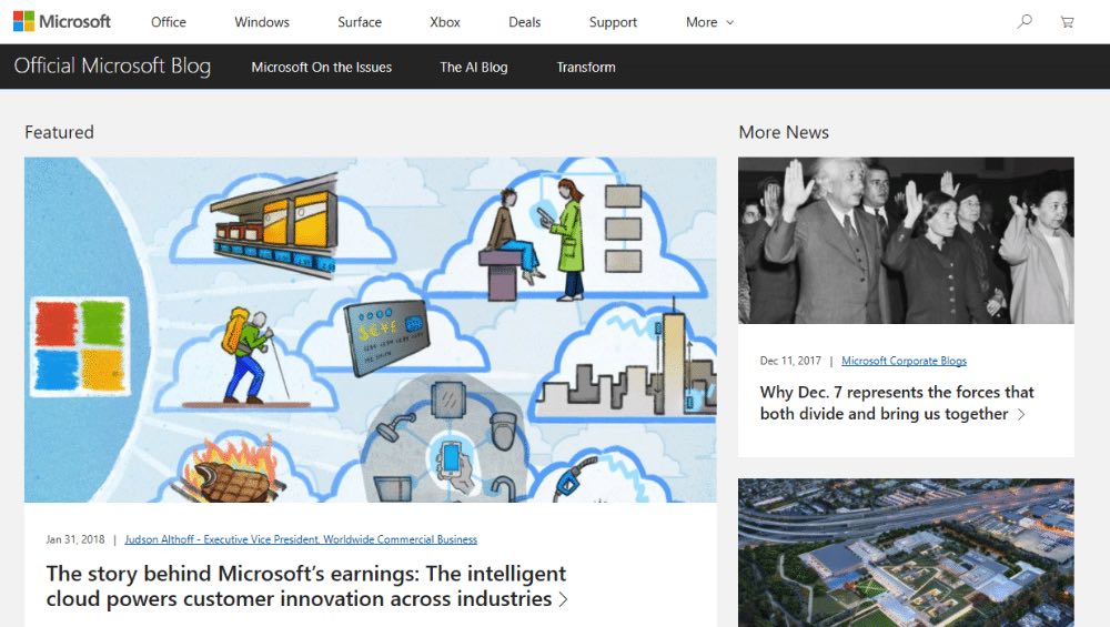 A Microsoft usa WordPress para seus blogs