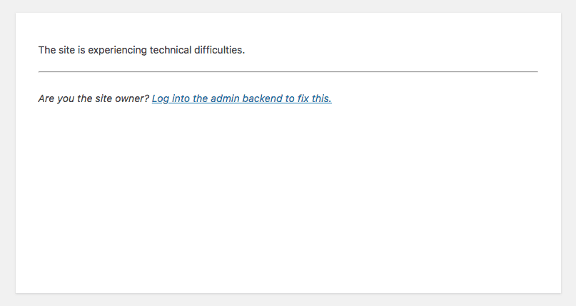 Fatal error protection in WordPress 5.2