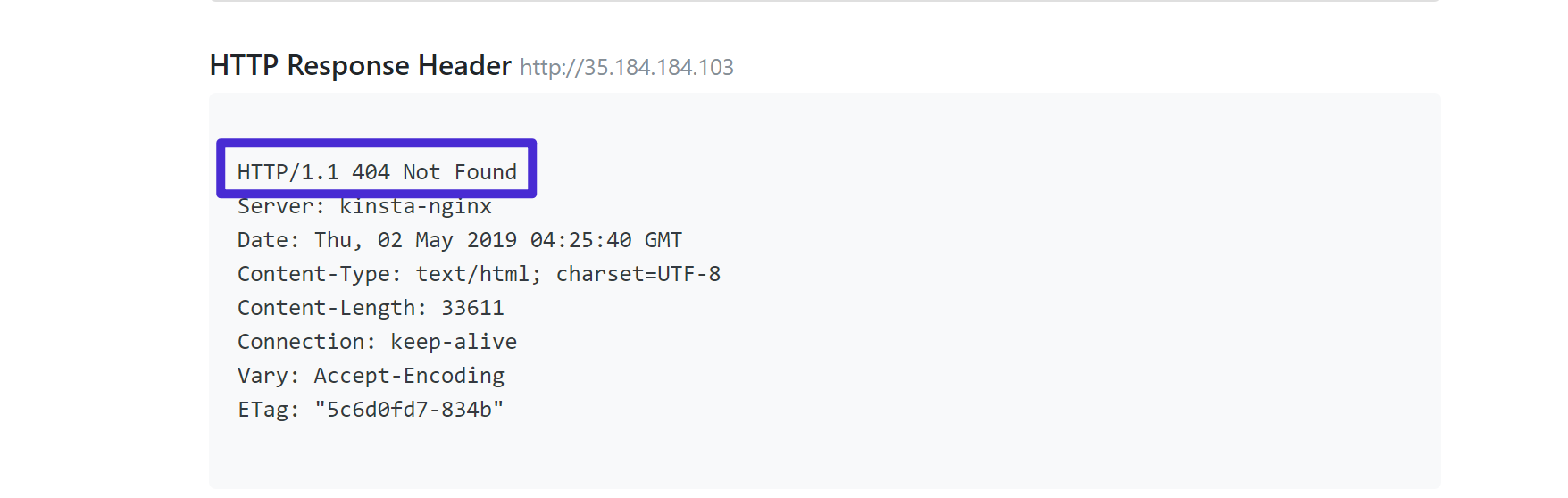 An example of a successful connection