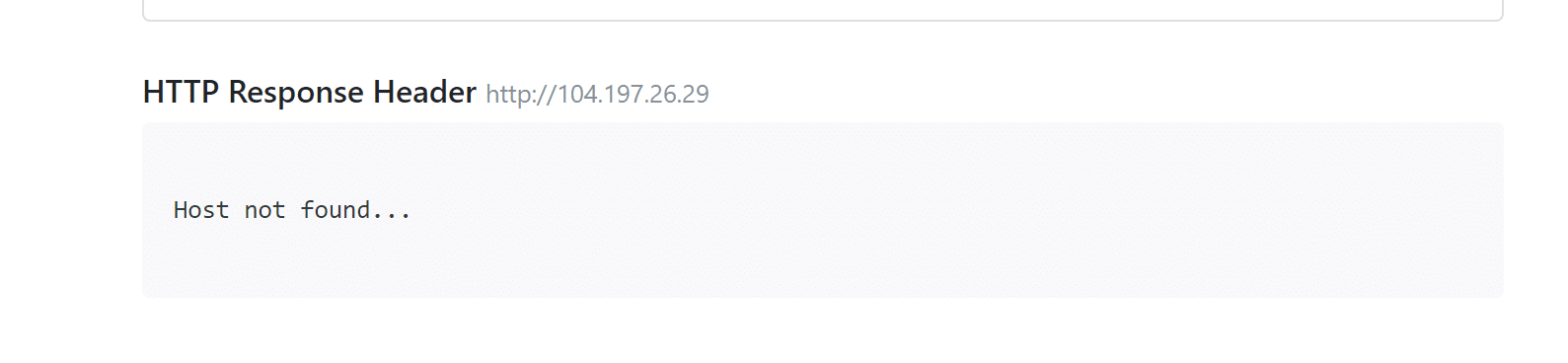 An example of a problem with your server