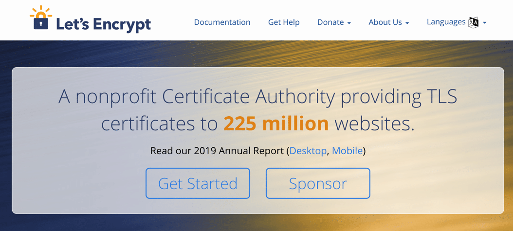 Let’s Encrypt home page