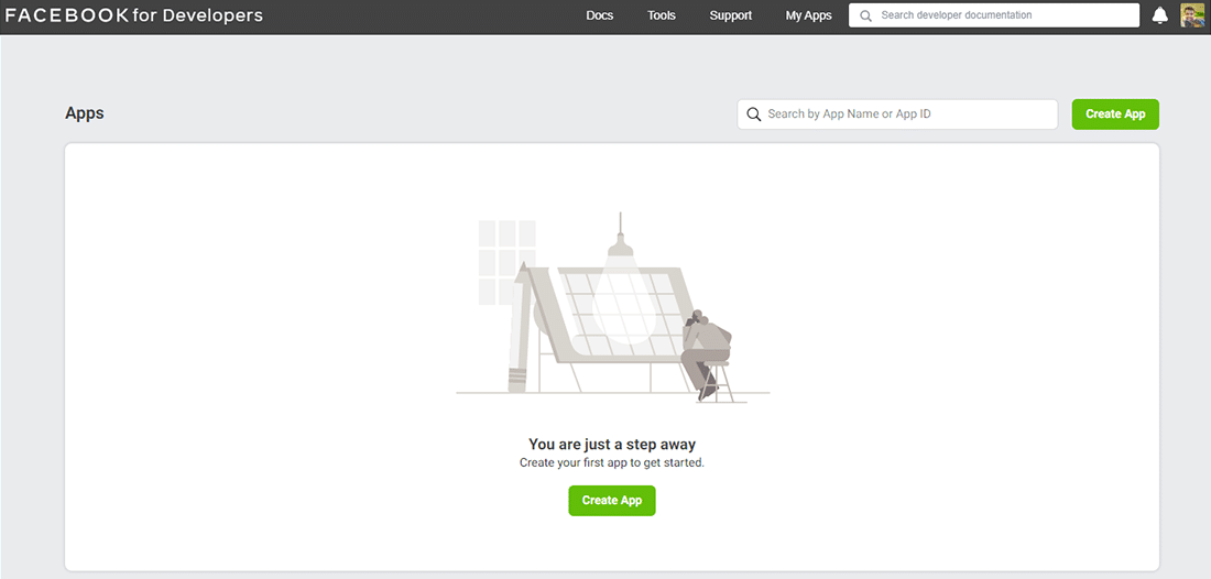 Create an App in Facebook for Developers portal