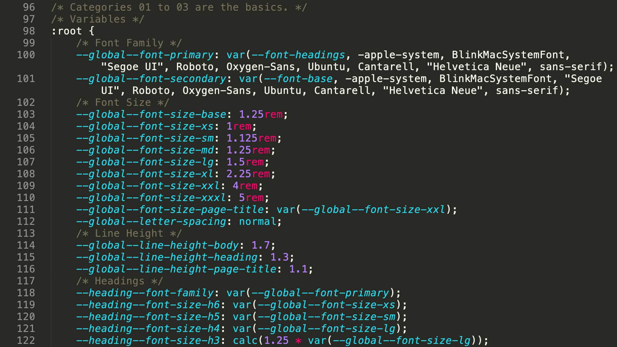 Proprietà CSS personalizzate in Twenty Twenty-One