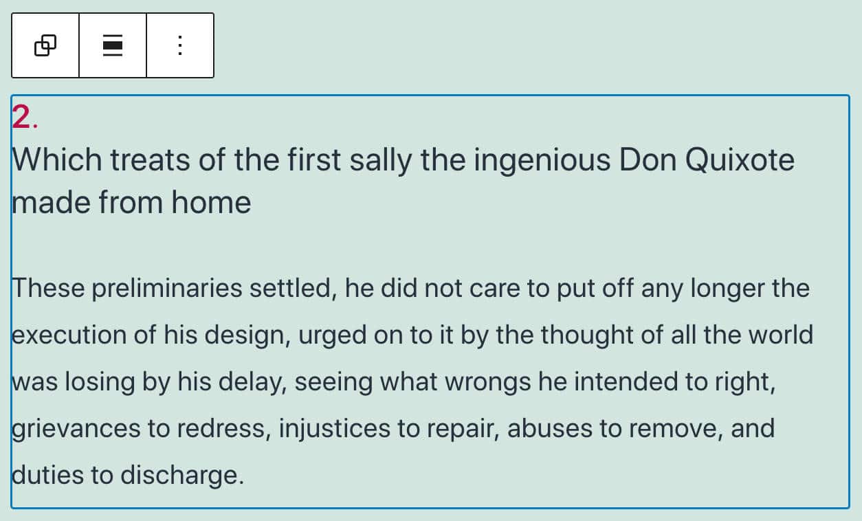 Rubrik- och styckemönster i WordPress 5.6