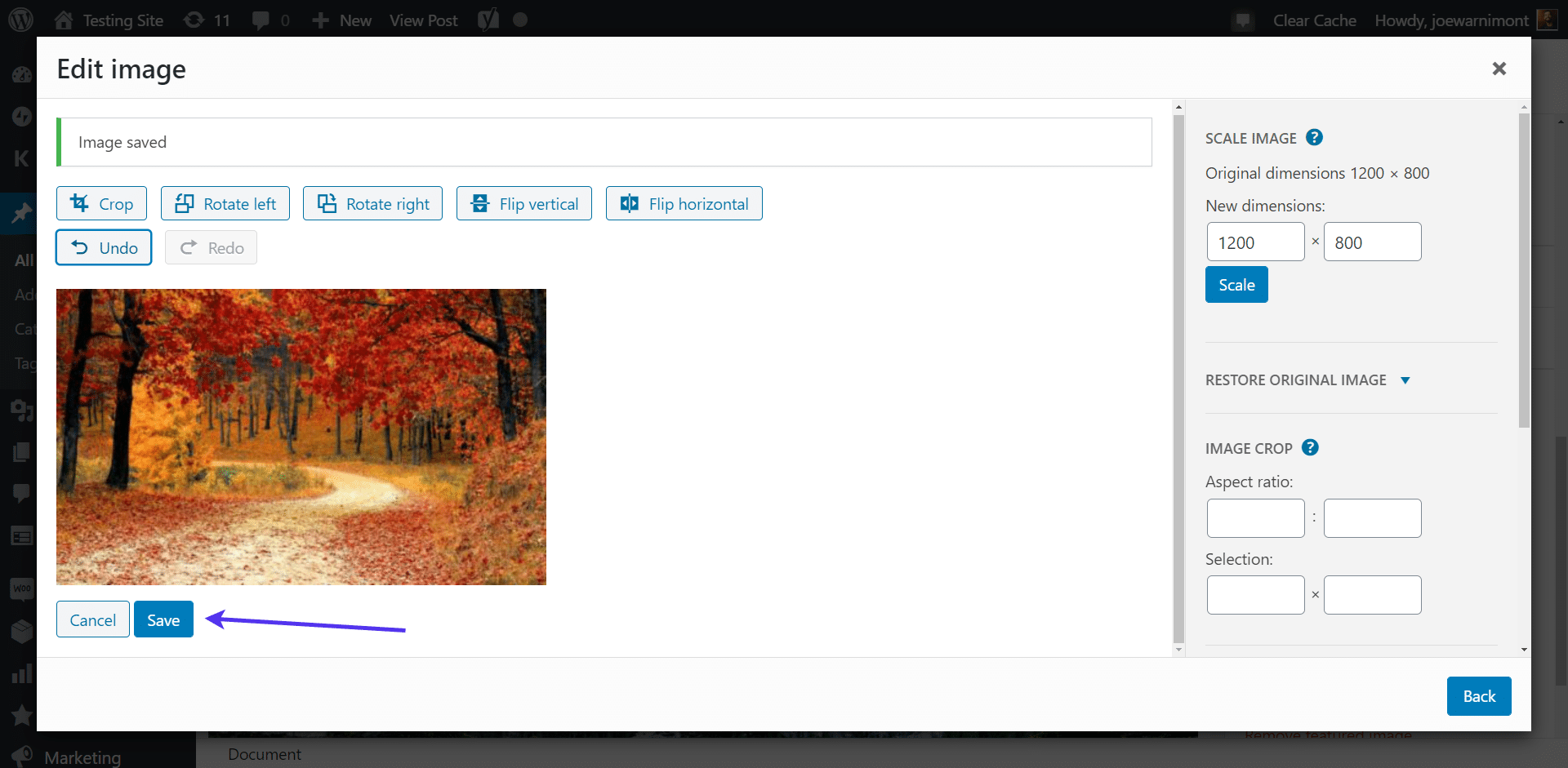 Fate clic sul pulsante 