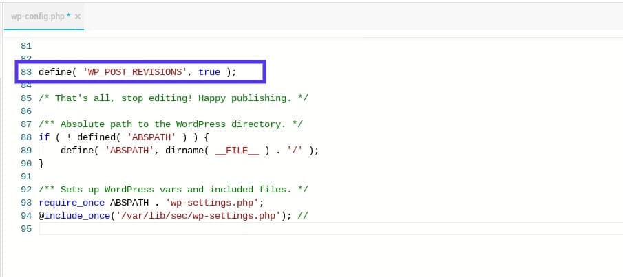 Activer manuellement les révisions WordPress