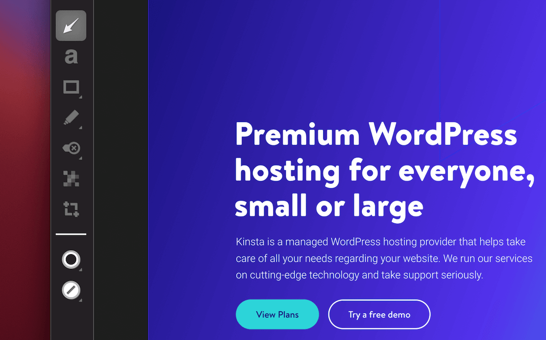 La barre d'outils de Skitch.