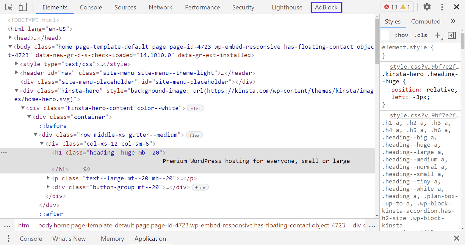 A console filled with colorful code and the tab labeled 