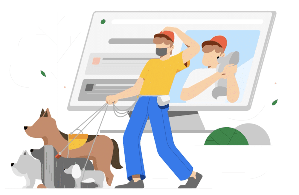 A página inicial do Google Domínios