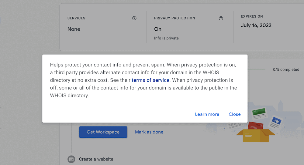 Termos de Proteção de Privacidade do Google