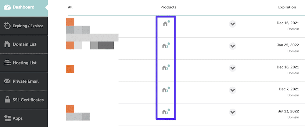 O painel da Namecheap mostrando a privacidade do domínio