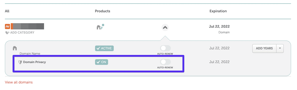 Configurações de domínio dedicado da Namecheap