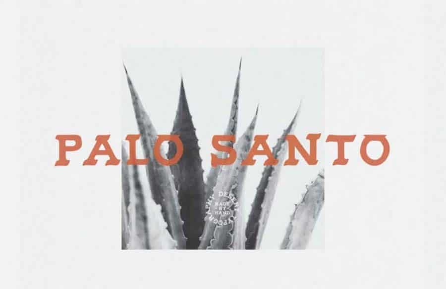 Palo Santo, a premium Western font.