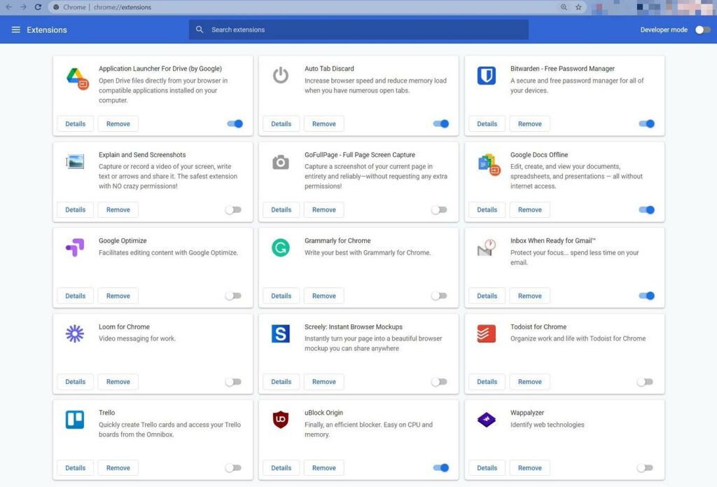 Comment gérer tes extensions Chrome.