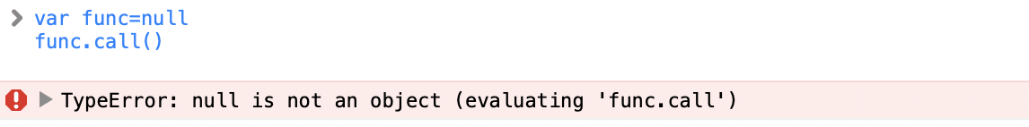 Exemple de TypeError avec la fonction null.