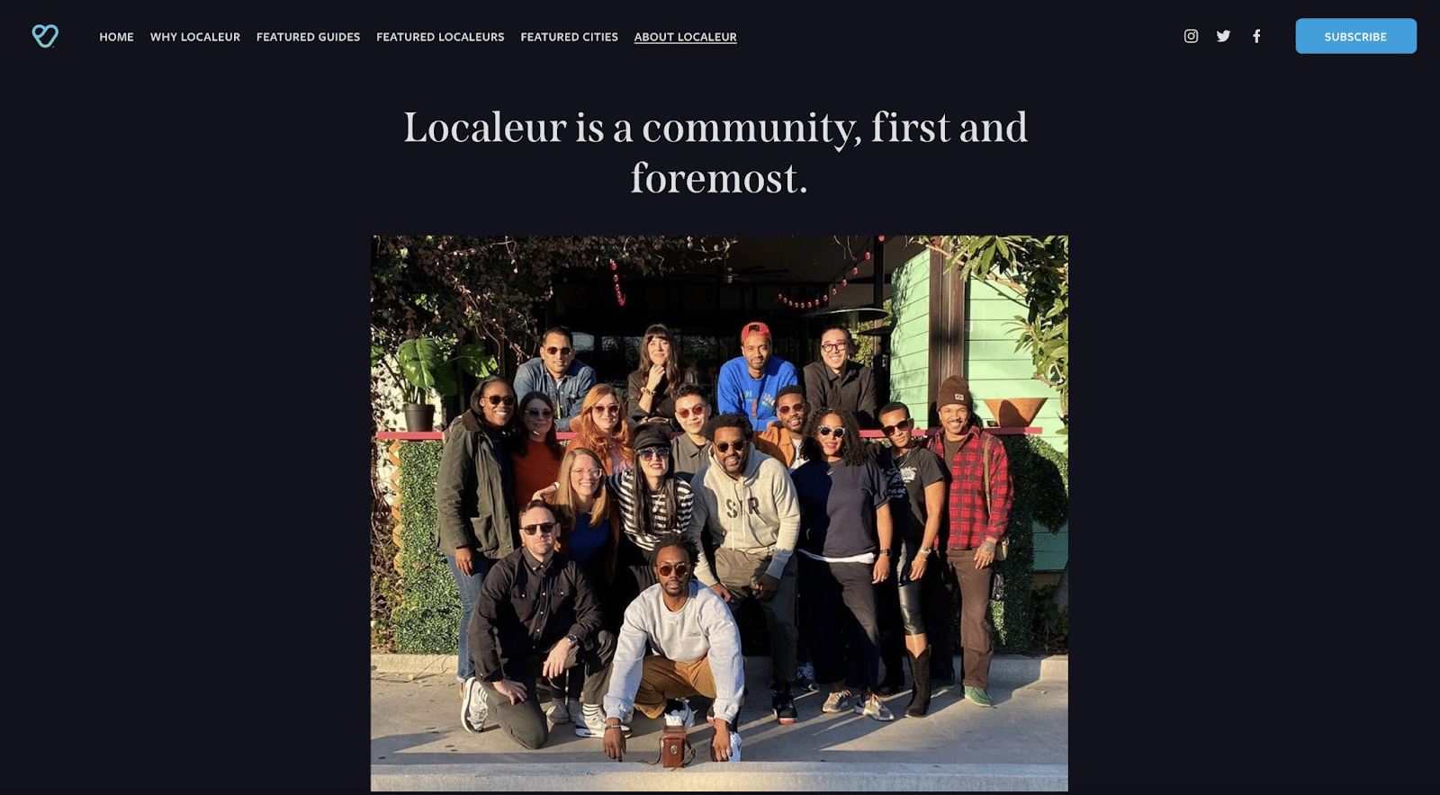 Consumers love to see the team behind the company.