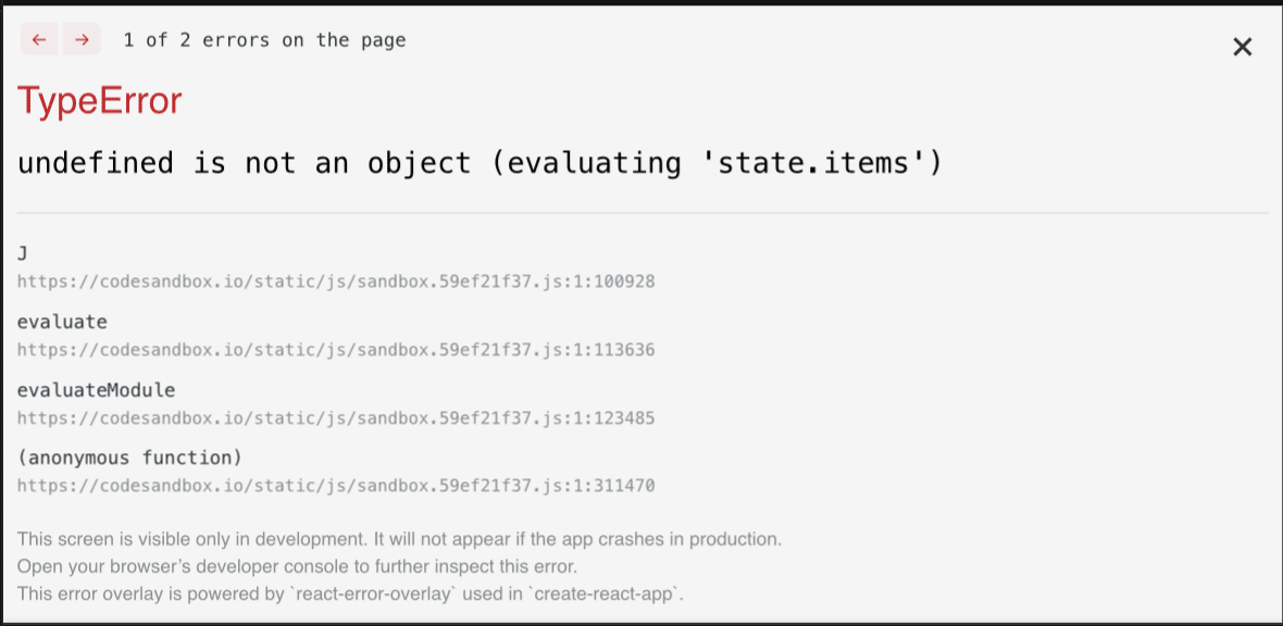 TypeError de trace de pile dans un navigateur.