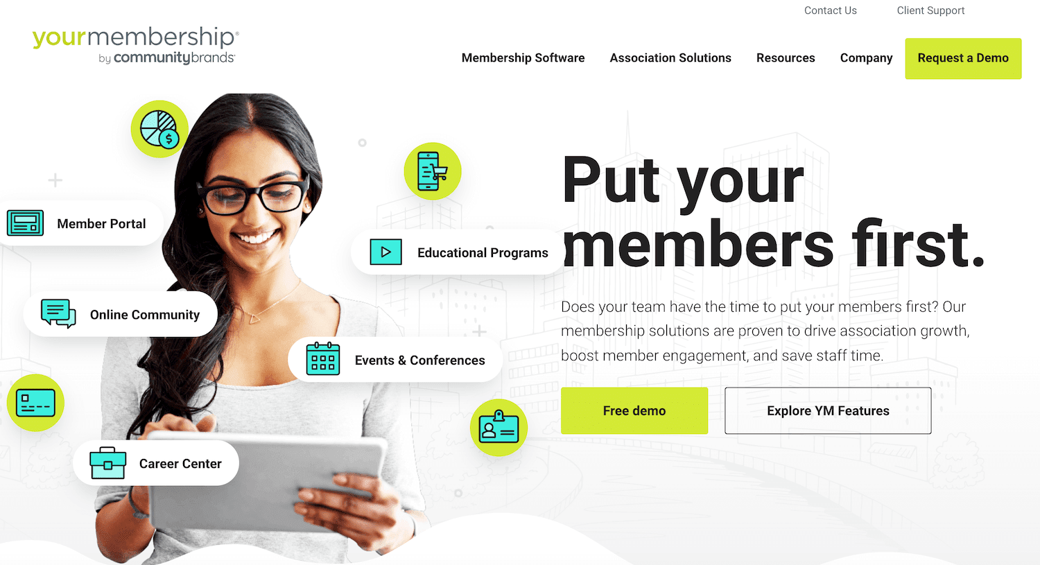 The YourMembership website builder