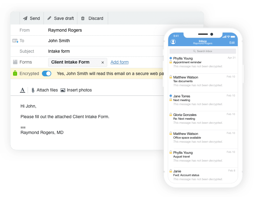 Hushmail versleutelde e-mail.