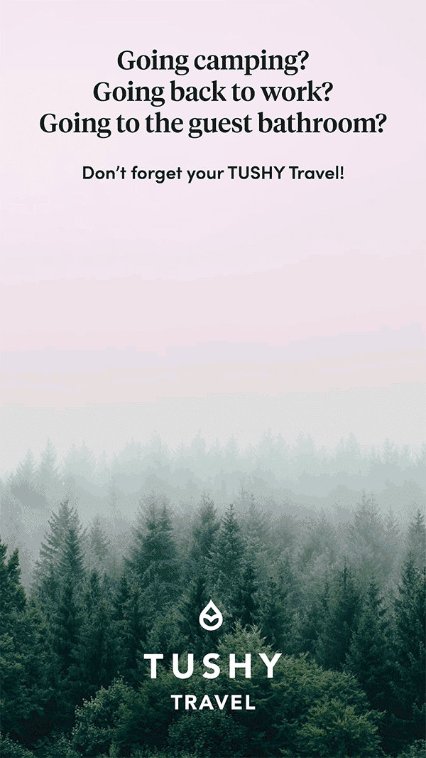 Esempio di newsletter di TUSHY con GIF.