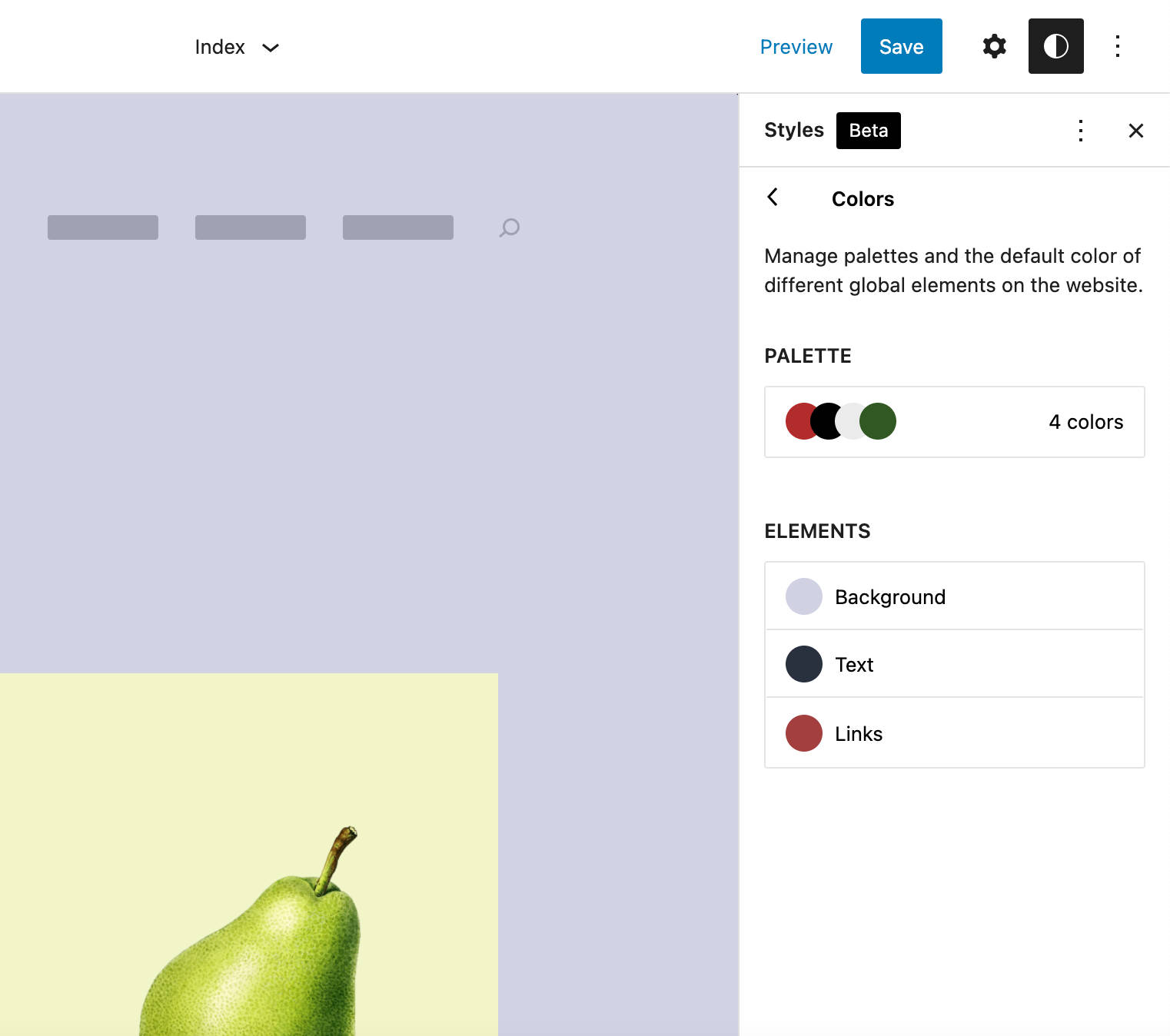 Farver panel i Twenty Twenty-One blokke