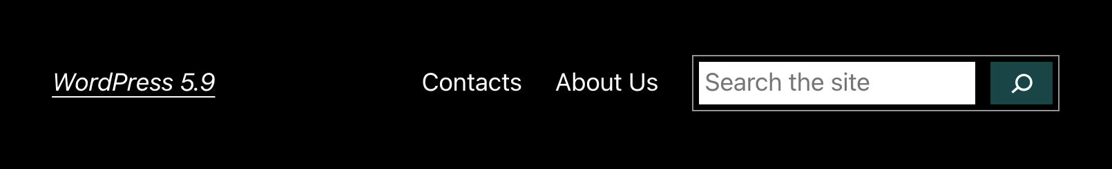 Eksempel på navigationsblok