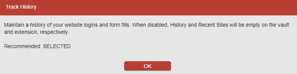 Hidden data tracking options in LAstPass