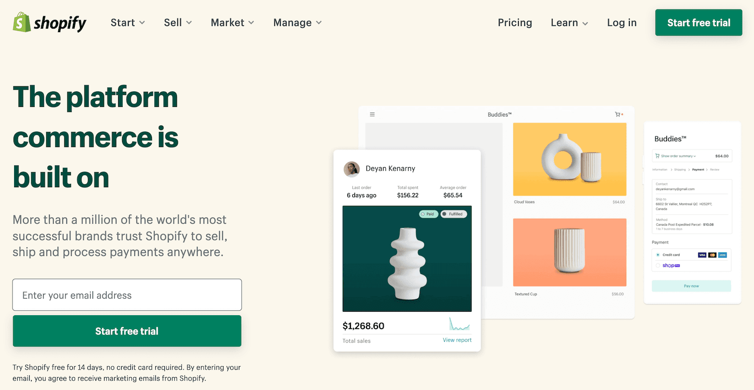 The Shopify online store. 