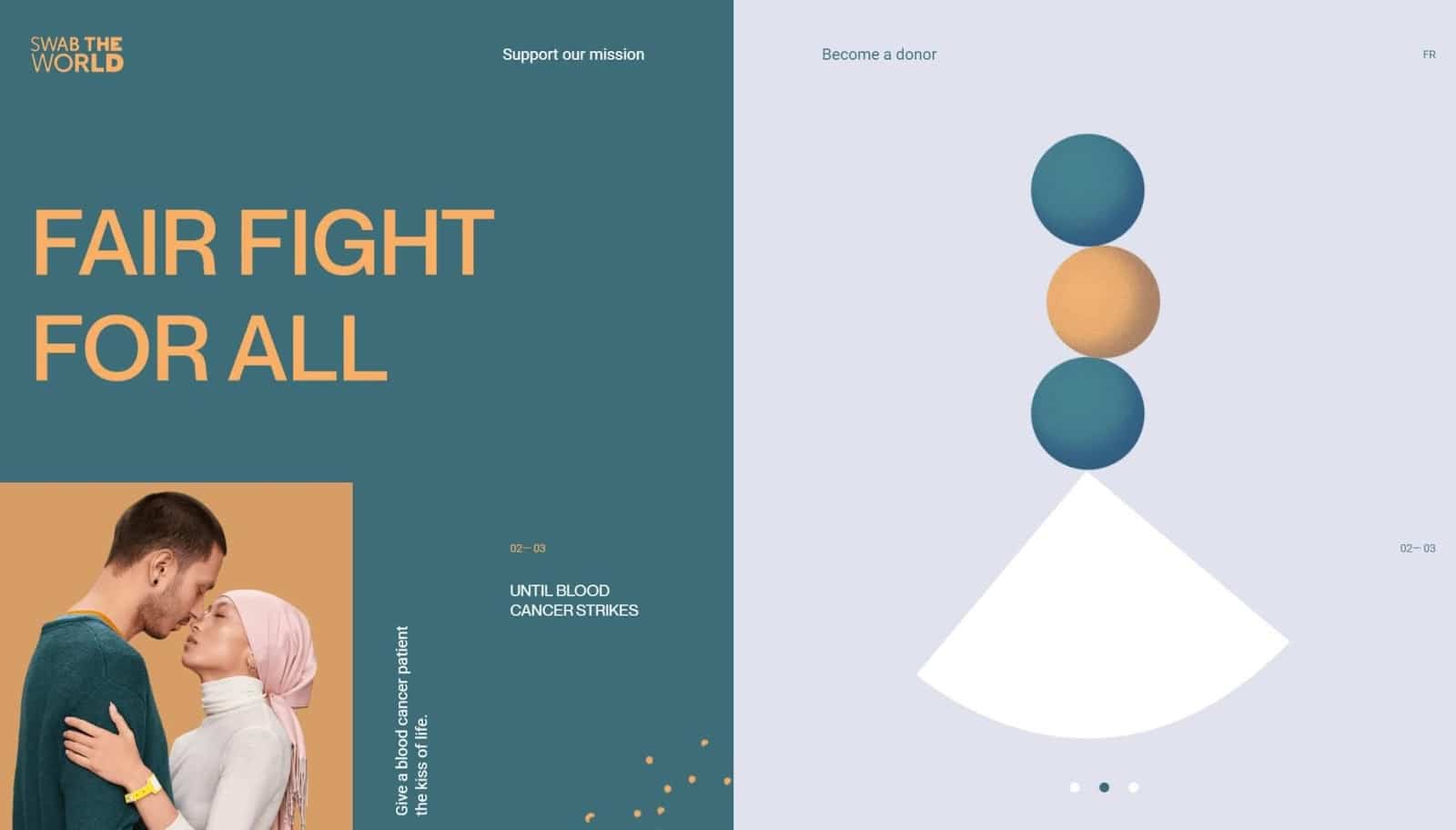 Cores complementares no site do Swab The World's