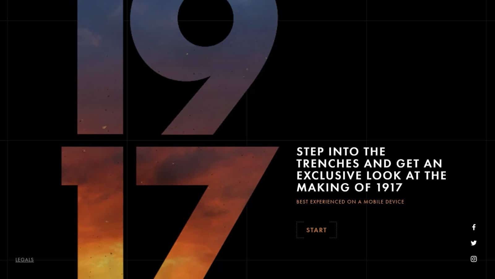 O site do 917 foi projetado para dispositivos móveis