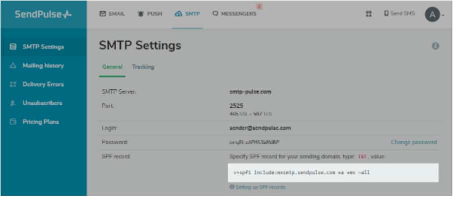 Een dashboard waar je een SPF record kunt maken