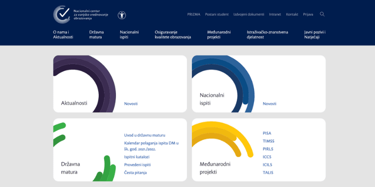 Landing page of NCVVO website