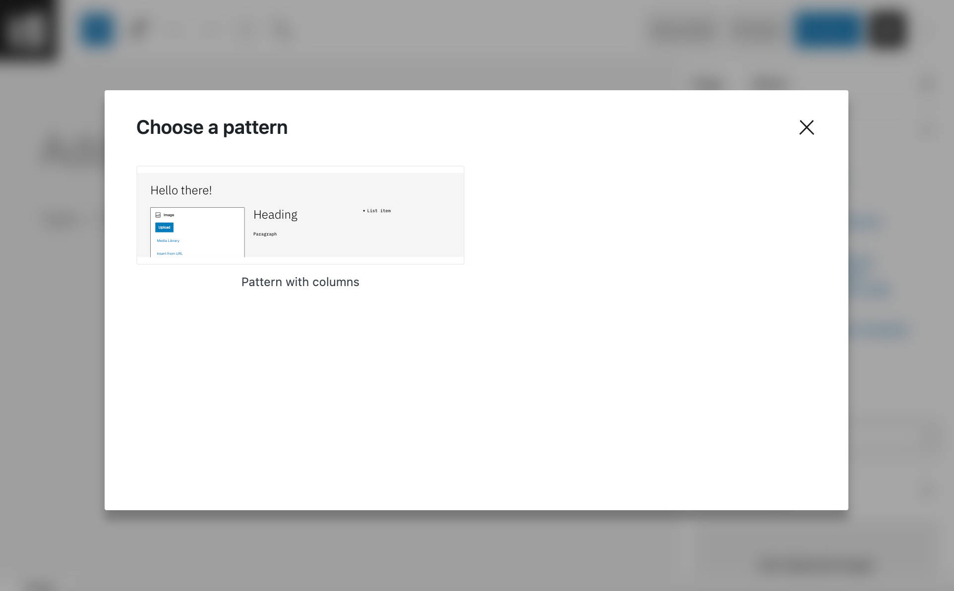 A modal displays on the screen when the user creates a new post type