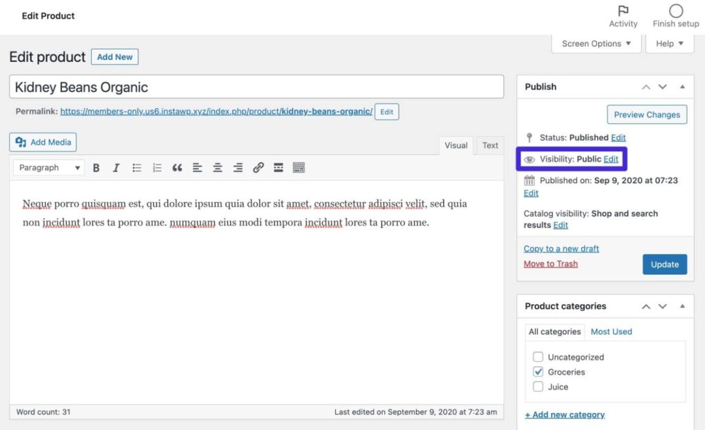 How to enable password protection.