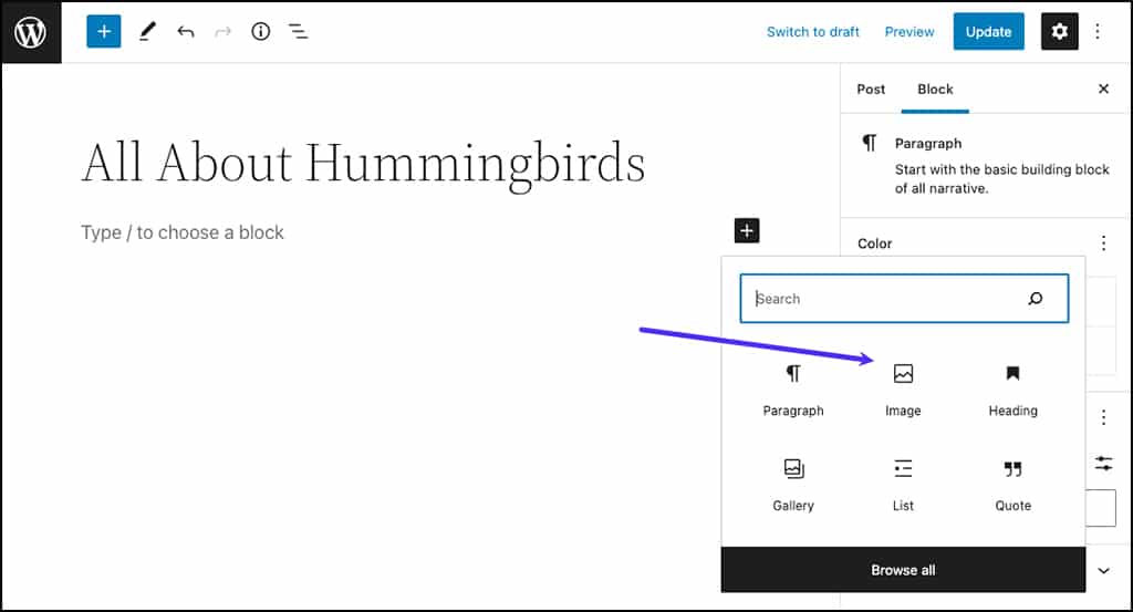 Screenshot: Auswahl der Option 