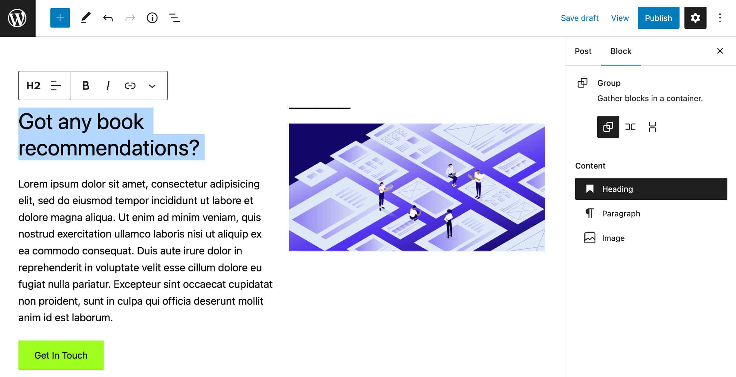 Content-only editing