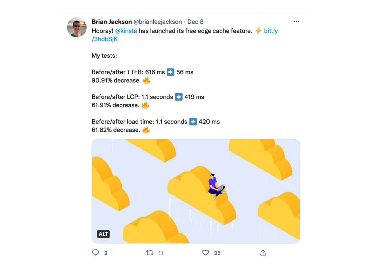 Screenshot of a tweet from Brian Jackson.